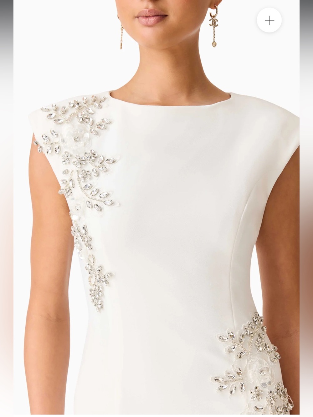 elliatt veda white 3d floral embellished diamante bridal gown maxi dress XXL NEW - Picture 14 of 16